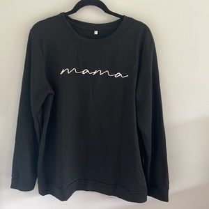 Lightweight "mama" Crewneck Sweatshirt